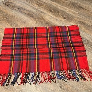 plaid fleece scarf